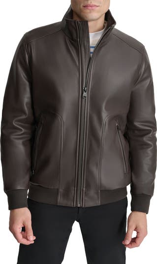 DKNY Faux Leather Bomber Jacket | Nordstromrack