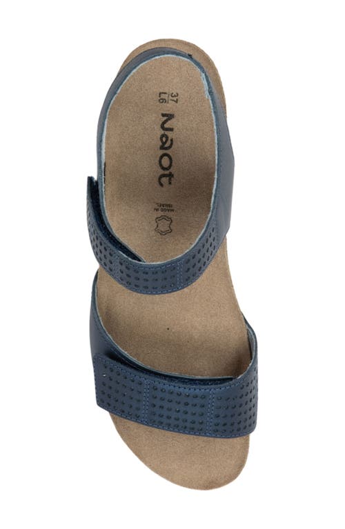 Naot Vivian Wedge Sandal In Polar Sea Leather
