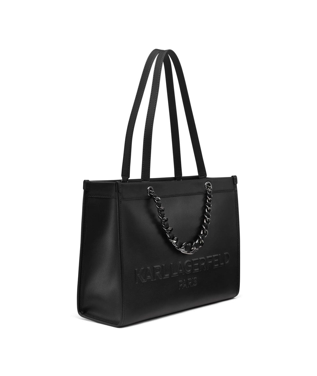 KARL LAGERFELD PARIS Savoie Tote, Alternate, color, Black