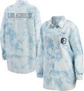WEAR by Erin Andrews Women's WEAR by Erin Andrews White Los Angeles Kings Oversized Tie-Dye Button-Up Denim Shirt