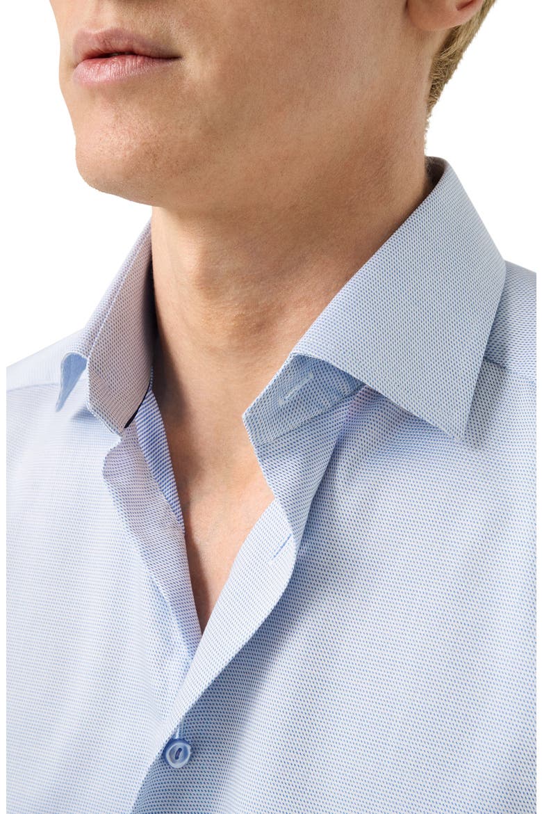 Contemporary Fit Blue Micropattern Cotton Dobby Dress Shirt, Alternate, color, LIGHT BLUE