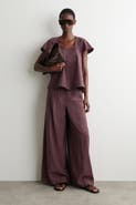 COS Pleated Modal Wide-leg Trousers