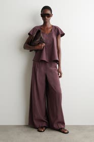COS Pleated Modal Wide-leg Trousers