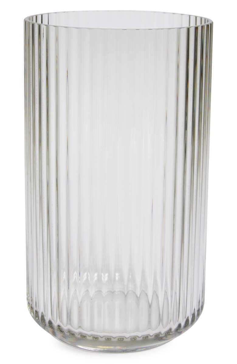 Lyngby Porcelaen 10-Inch Fluted Vase, Main, color, Smoke