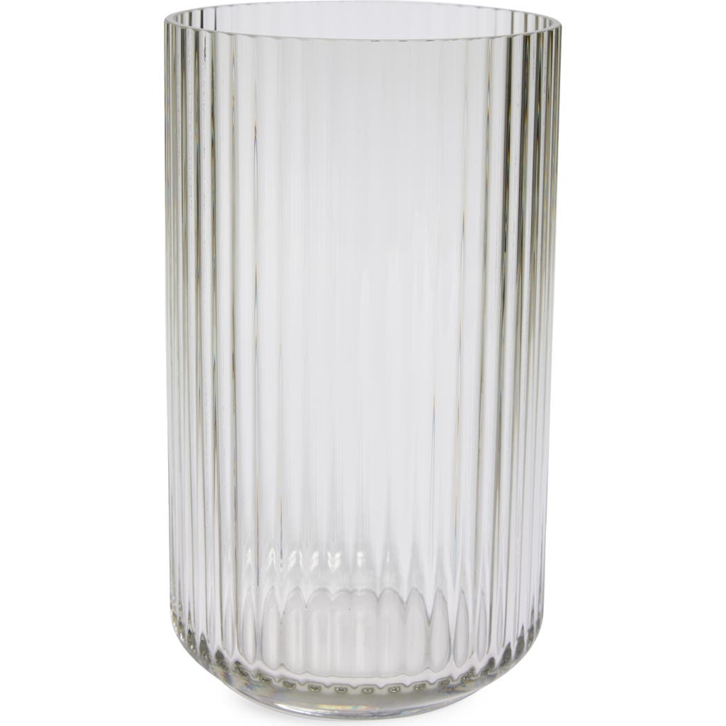 Lyngby Porcelaen 10-Inch Fluted Vase in Smoke  product