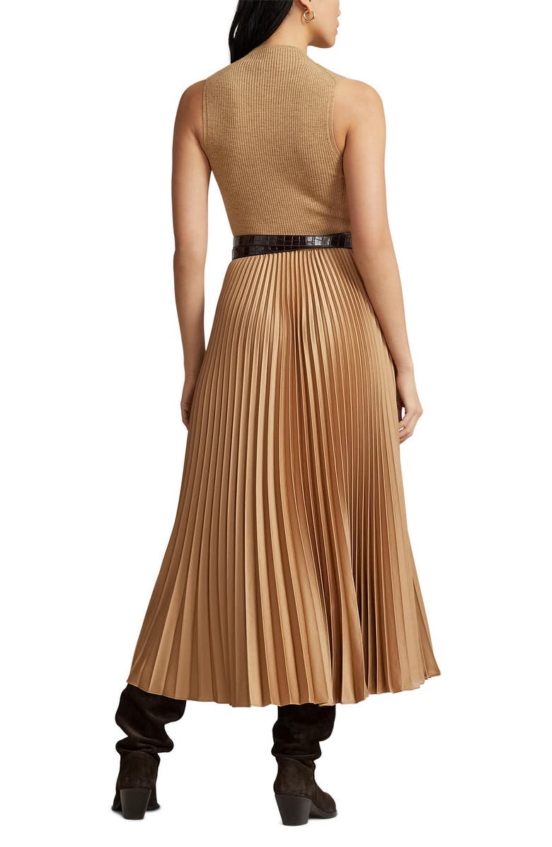 Polo Ralph Lauren Wynna Mixed Media Midi Dress, Alternate, color,