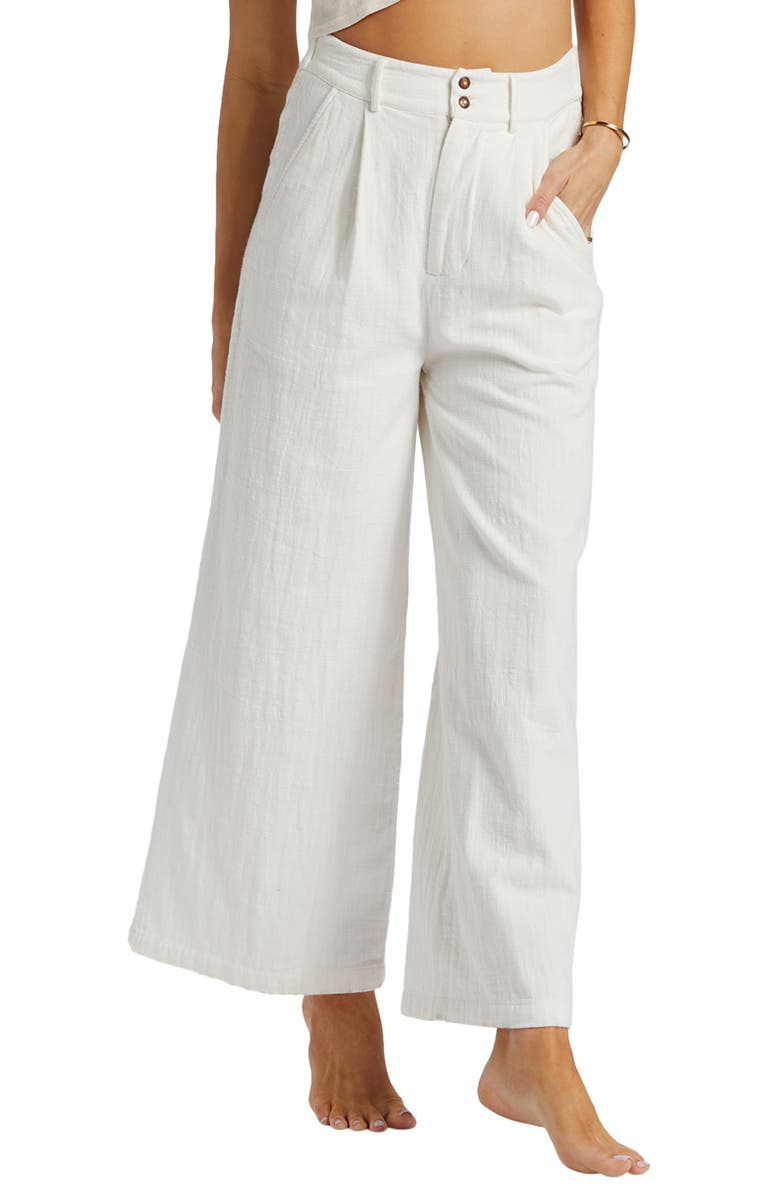 Billabong Tailor Made Wide Leg Cotton Pants, Alternate, color, 