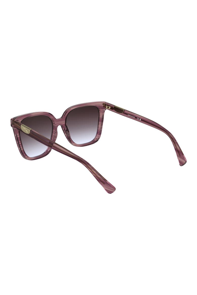 Le Pliage 55mm Gradient Butterfly Sunglasses, Alternate, color, STRIPED PURPLE