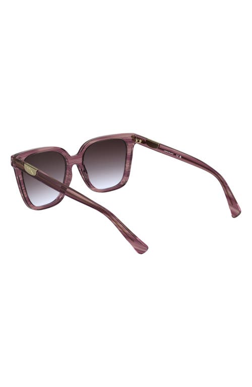 Longchamp Le Pliage 55mm Gradient Butterfly Sunglasses In Striped Purple