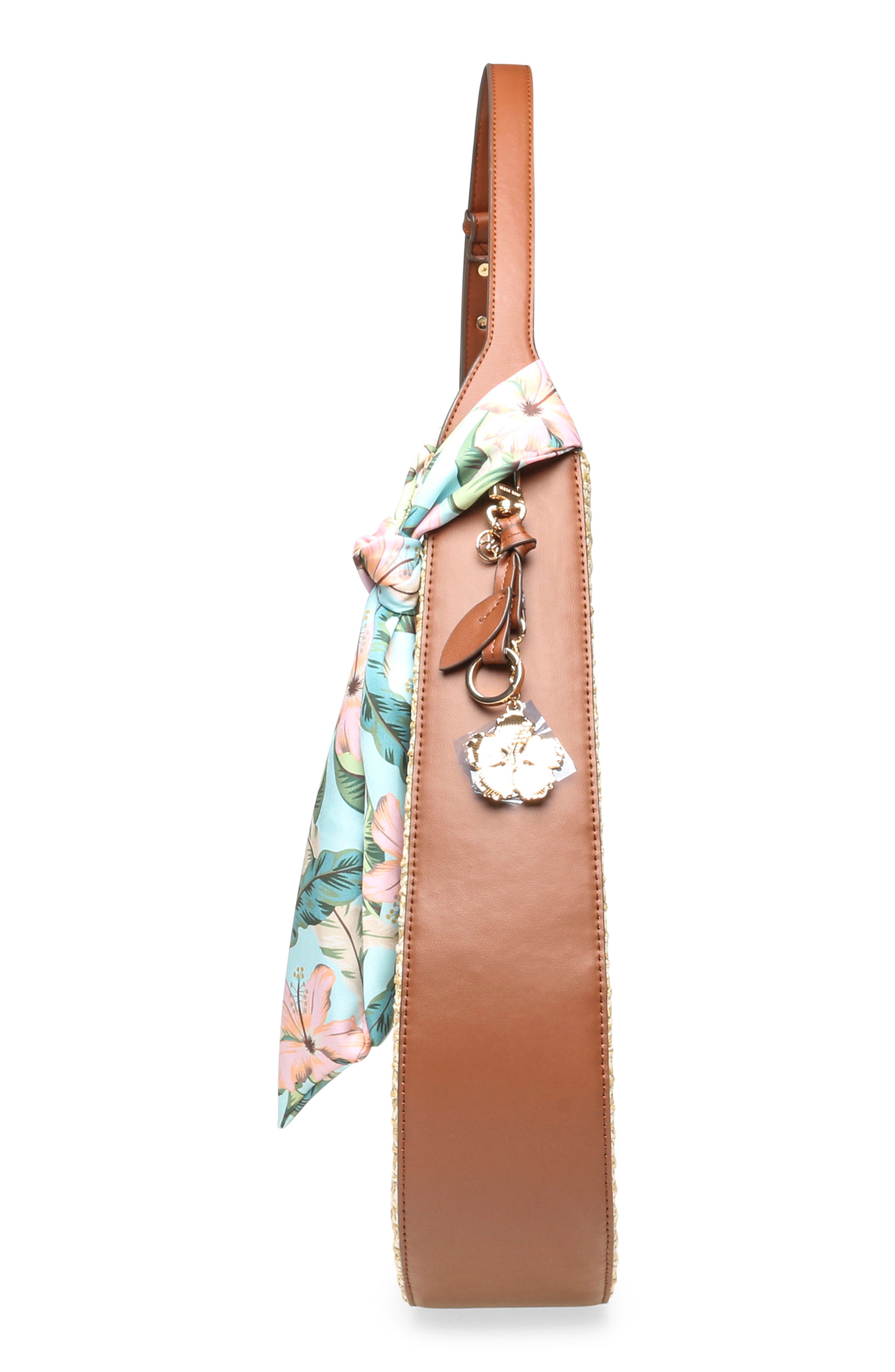 Anne Klein Woven Hobo Shoulder Bag, Alternate, color, Hazelnut