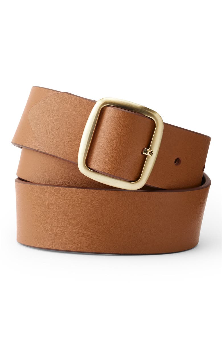 Lands' End Reversible Denim Belt, Alternate, color, Brown/Cognac