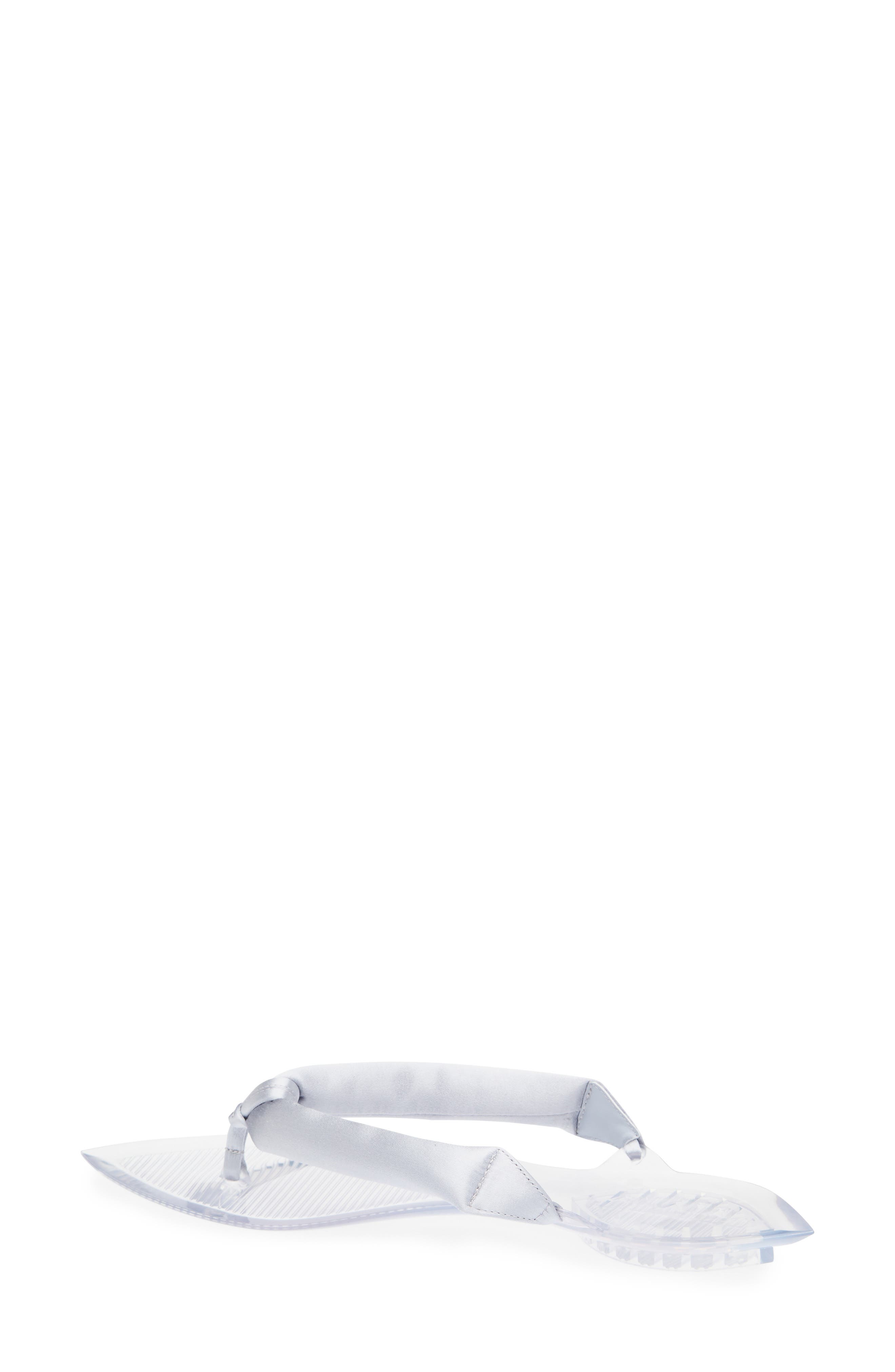 Invisible Padded Thong Sandal, Alternate, color, ARGENT