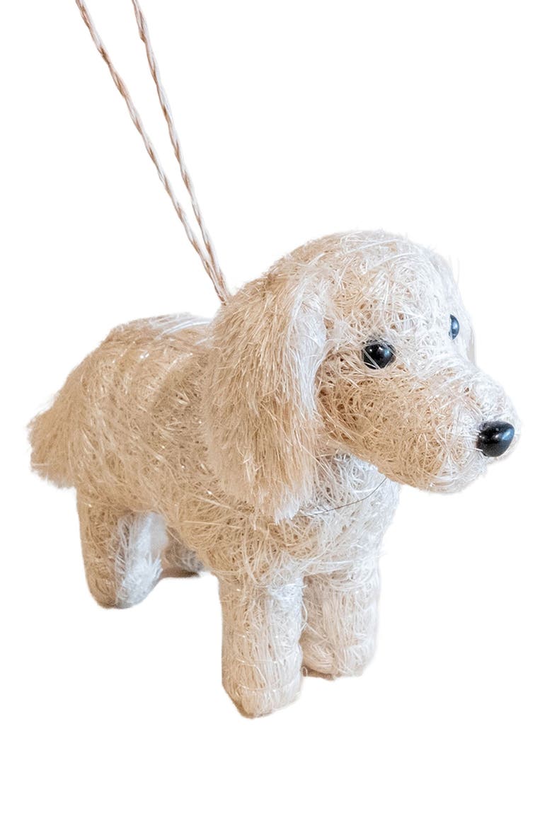 Labrador Handwoven Ornament, Main, color, WHITE