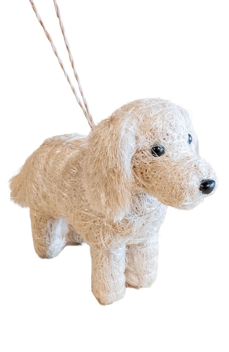 LIKHA Labrador Handwoven Ornament, Main, color, White