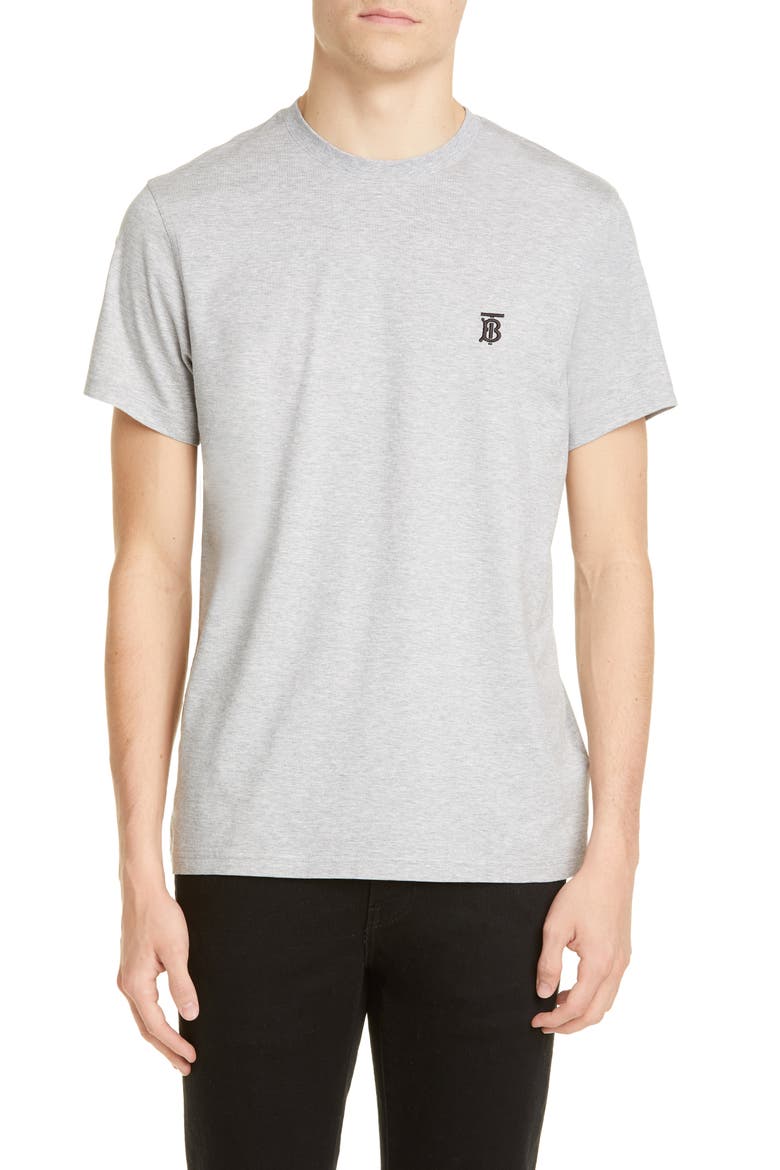 Parker Embroidered Logo T-Shirt, Main, color, PALE GREY MELANGE