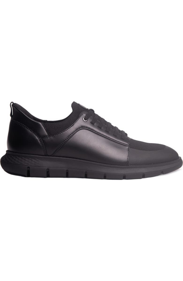 Marc Joseph New York Newbury Street Hands Free Technology Lightweight Leather Sneaker, Alternate, color, Black Napa Leather/Black Sole
