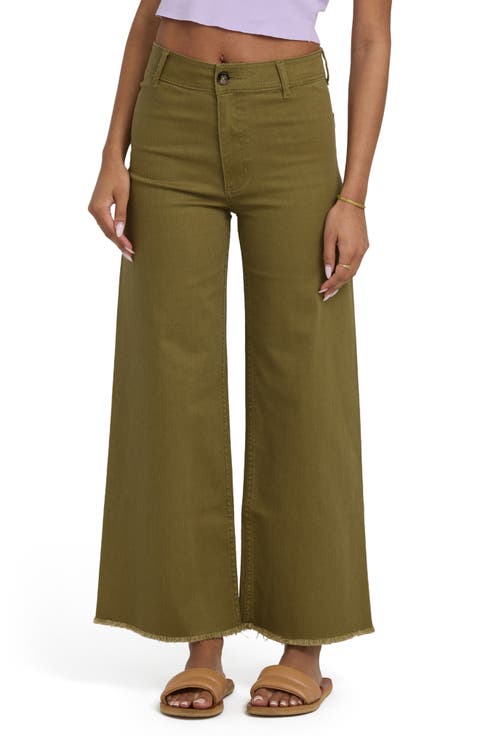 Free Fall Stretch Crop Wide Leg Pants