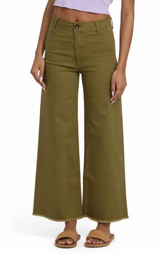 Free Fall Stretch Crop Wide Leg Pants