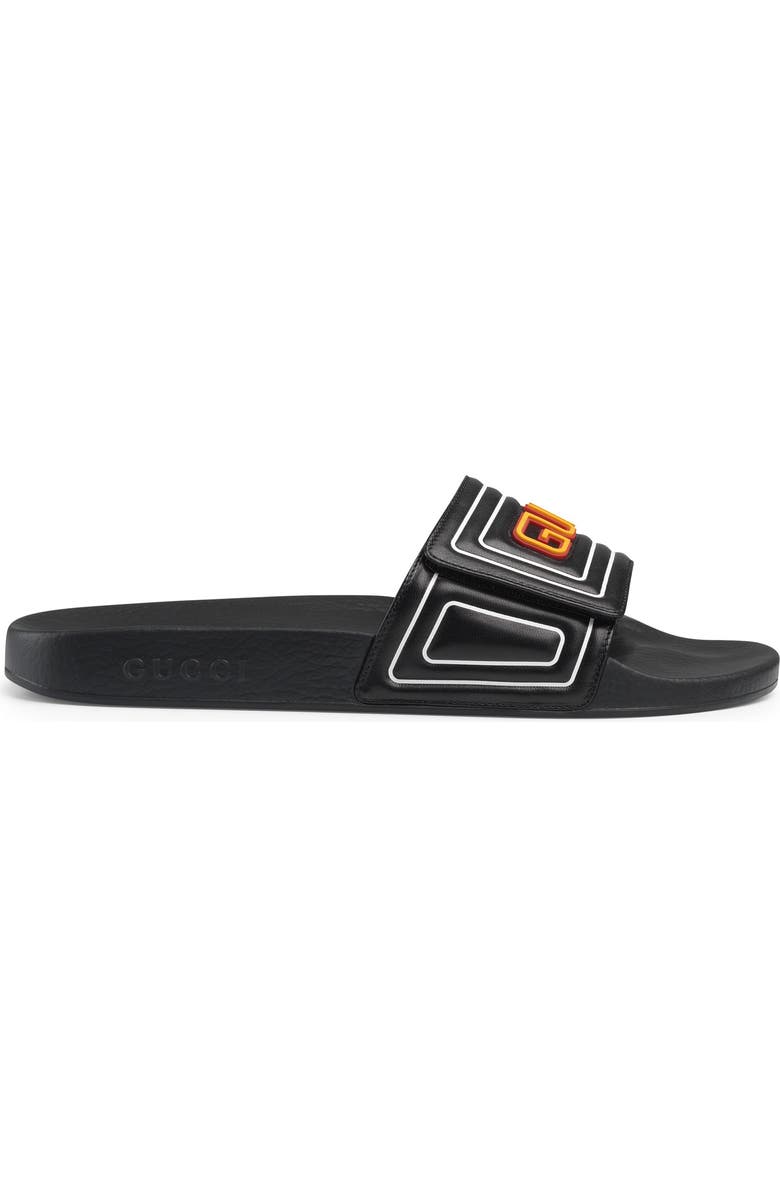 Gucci Logo Slide Sandal, Alternate, color,