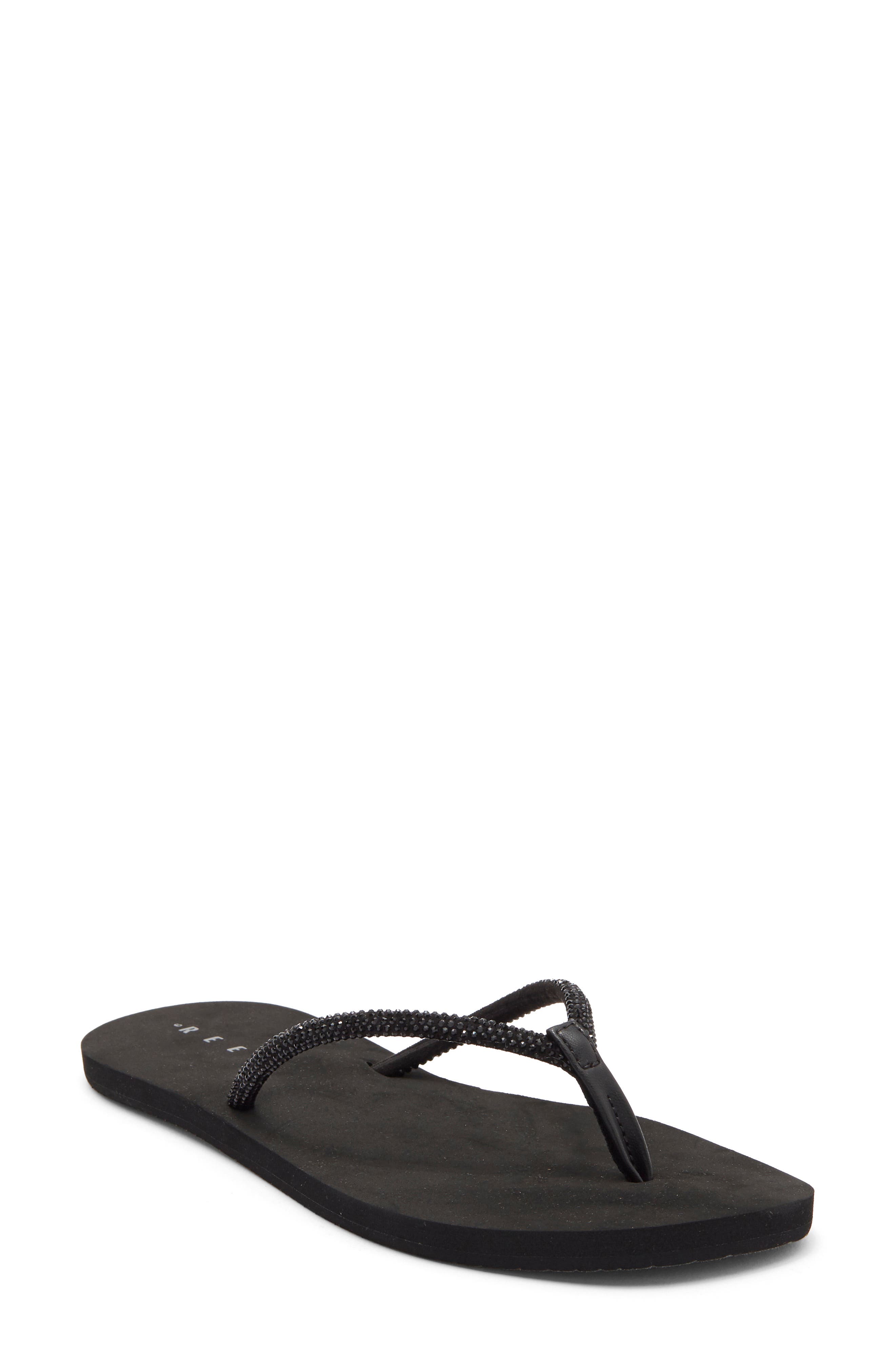 Reef Bliss Bling Fling Flip Flop, Main, color, Black