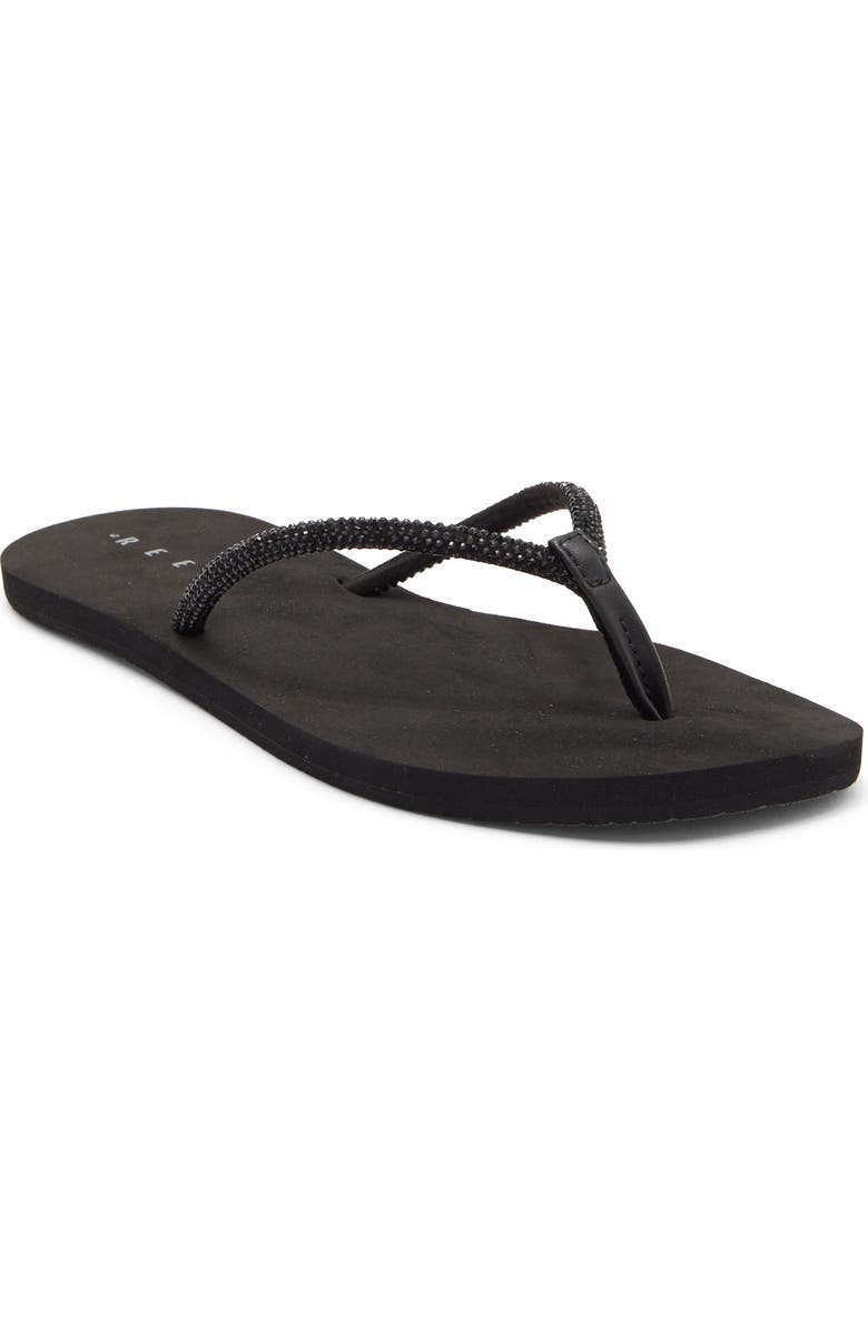 Reef Bliss Bling Fling Flip Flop, Main, color, Black