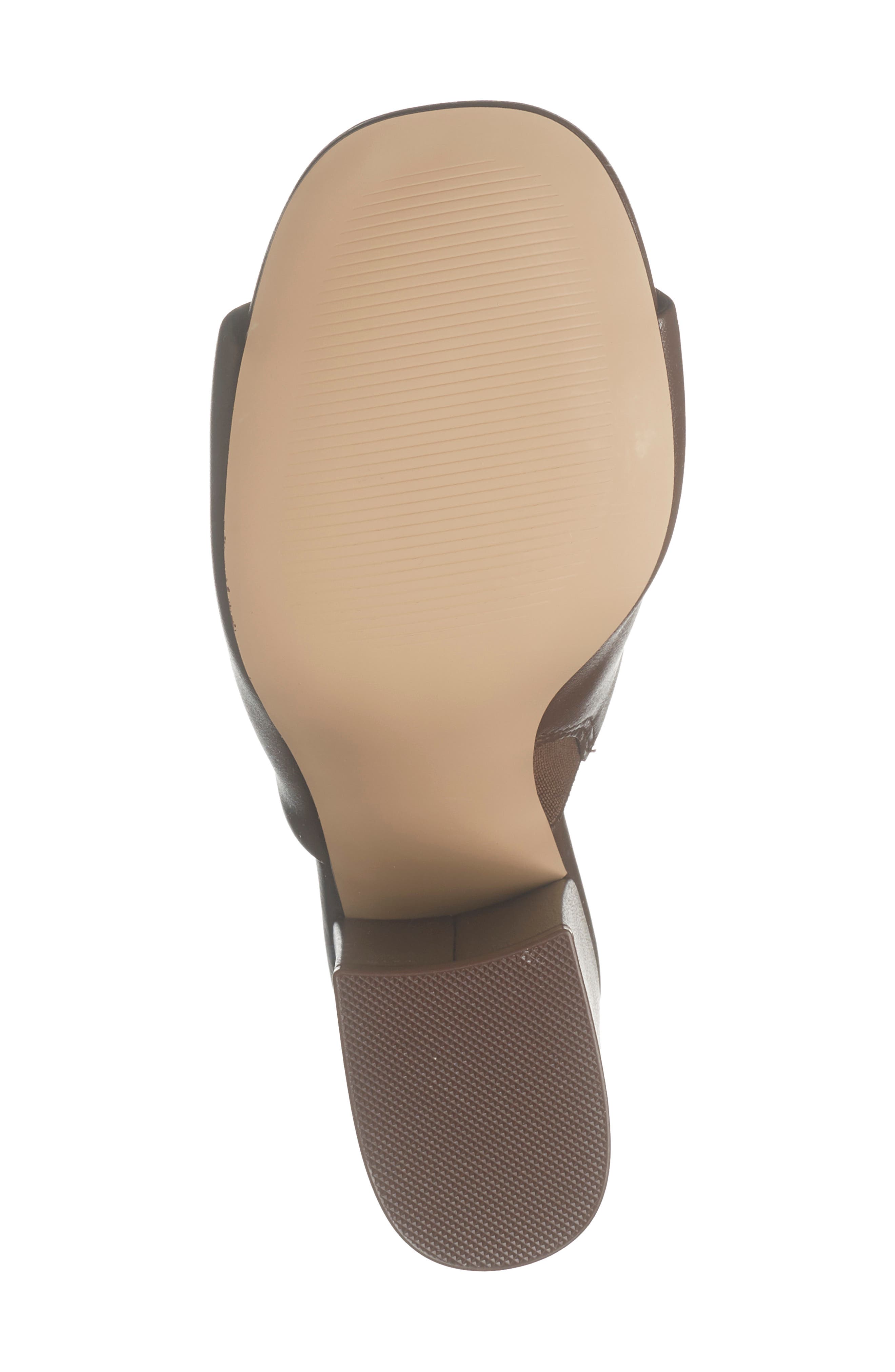 Giavana Block Heel Slide Sandal, Alternate, color, BROWN LEATHER