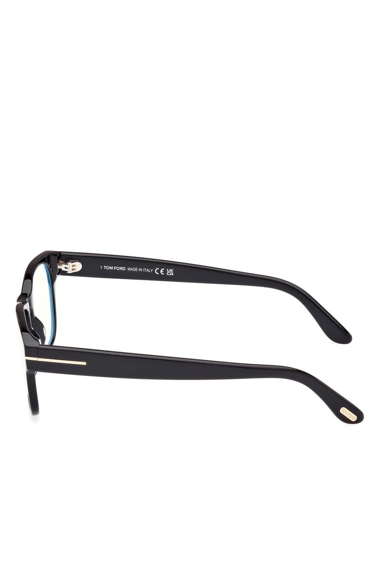 TOM FORD 52mm Square Blue Light Blocking Optical Glasses, Alternate, color,
