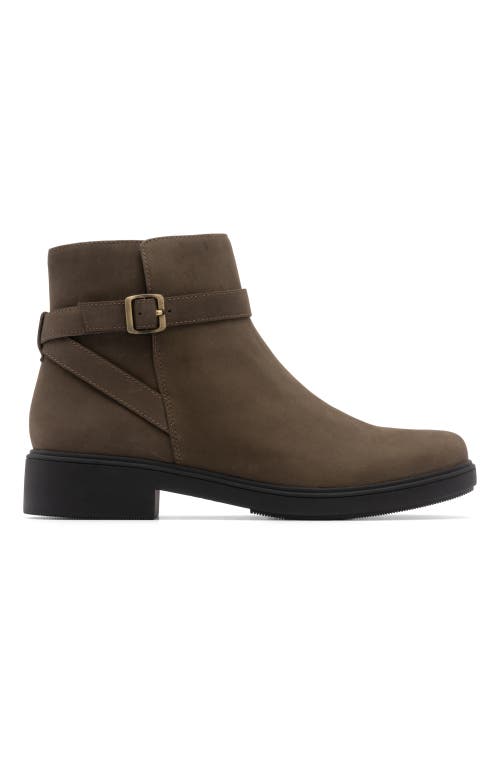 Abeo Compass Buckle In Olive Nubuck - Regular