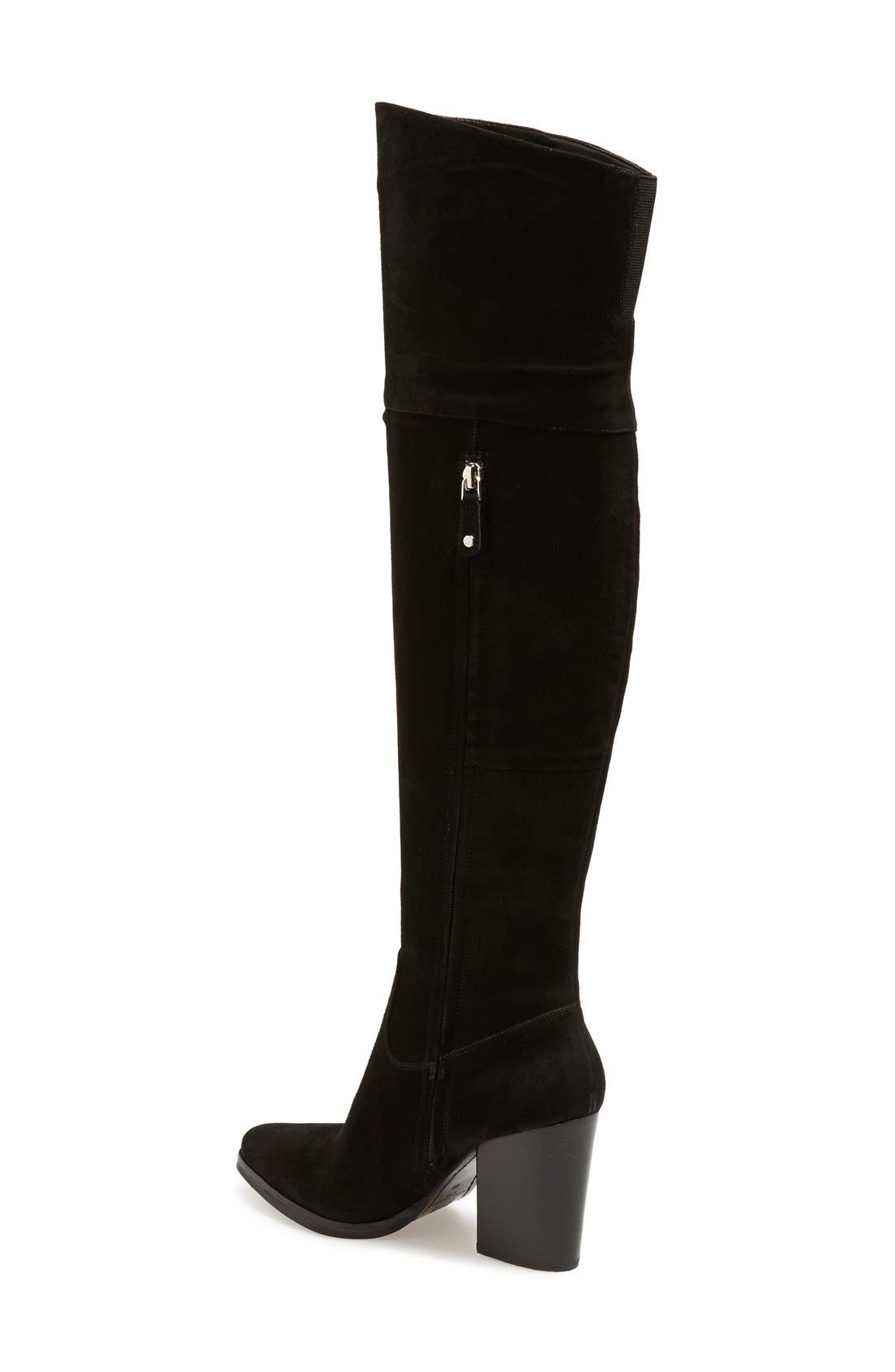 'Alana' Over the Knee Boot, Alternate, color, BLACK SUEDE