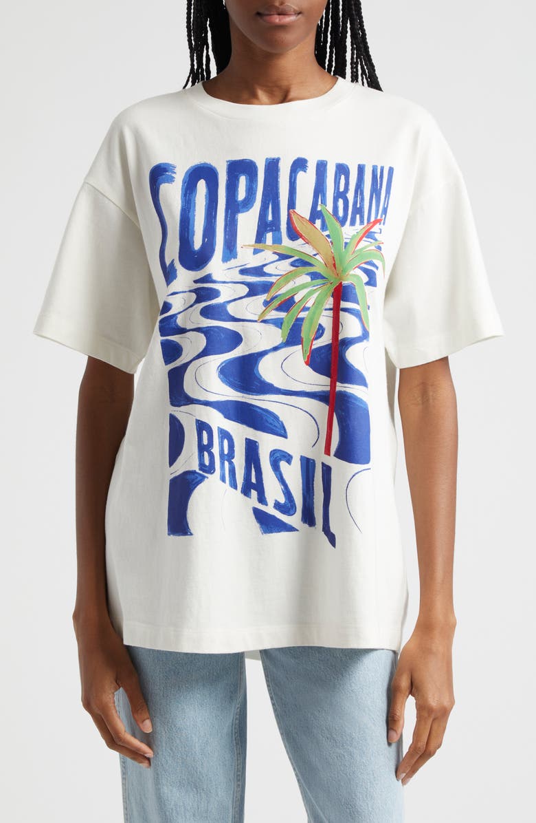FARM Rio Copacabana Oversize Cotton Graphic T-Shirt, Main, color, 