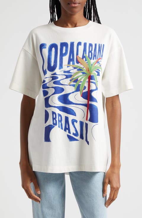 Copacabana Oversize Cotton Graphic T-Shirt