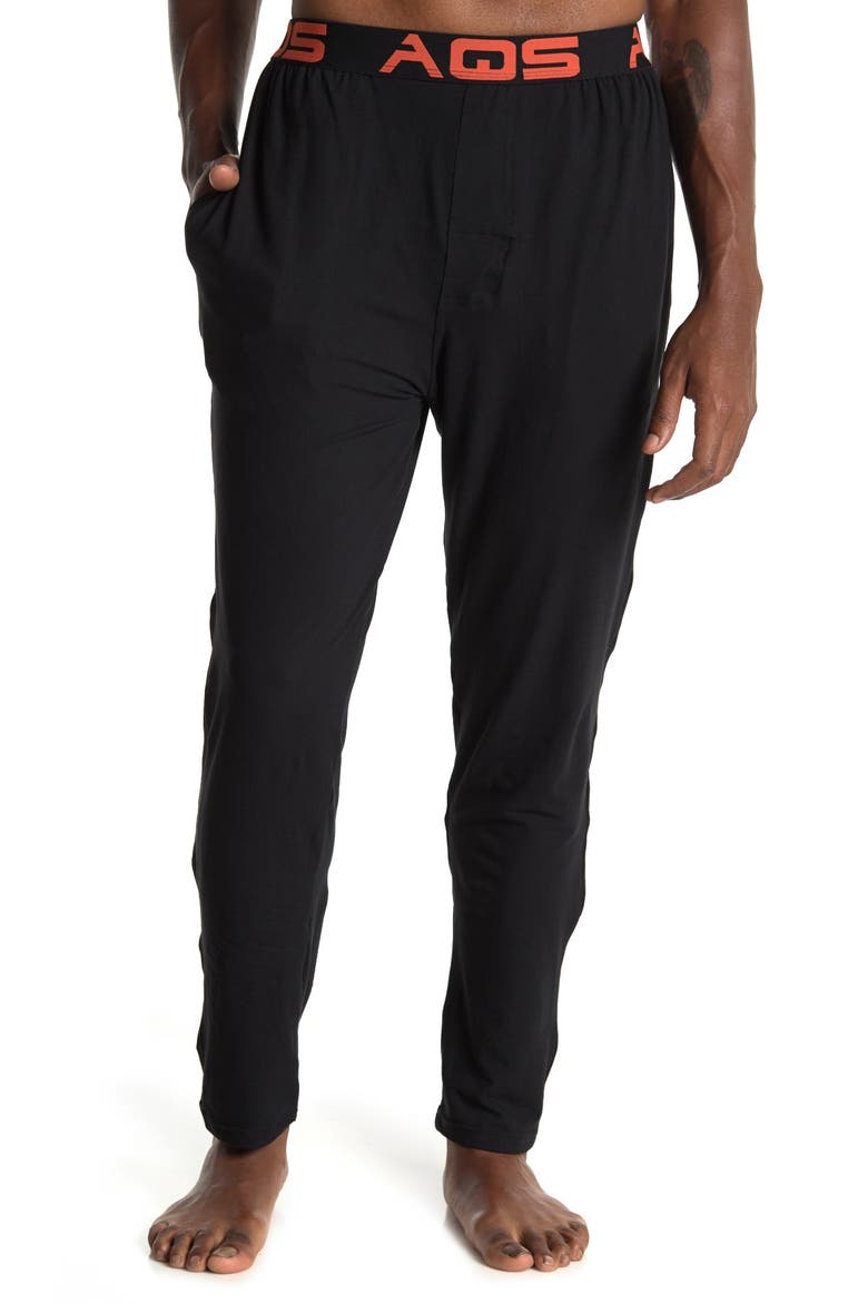 Slim Fit Lounge Joggers, Main, color, BLACK W/ ORANGE AQS