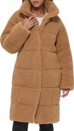 Levi's Quilted Fleece Long Teddy Coat