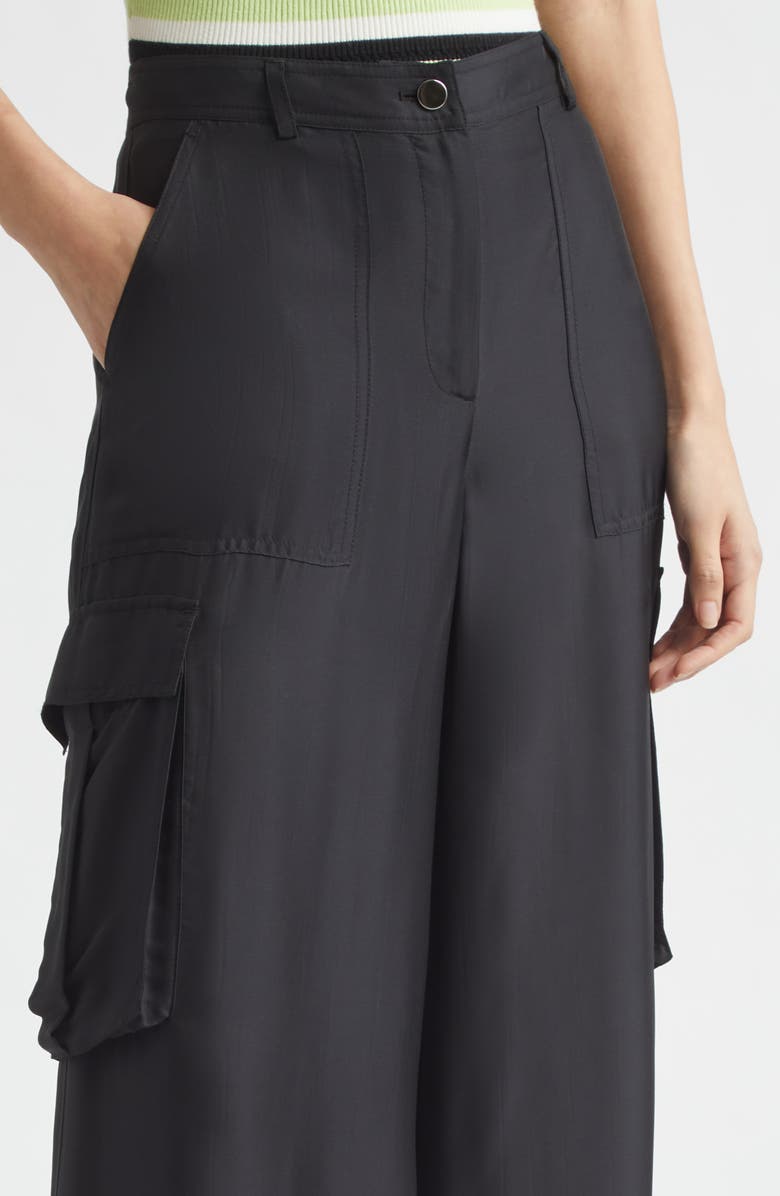 Toccin James Wide Leg Cargo Pants, Alternate, color, Jet