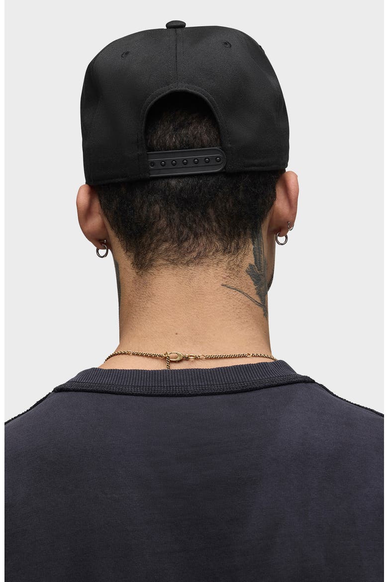 Embroidered Reverse Logo Snapback Ball Cap, Alternate, color, BLACK IRIS