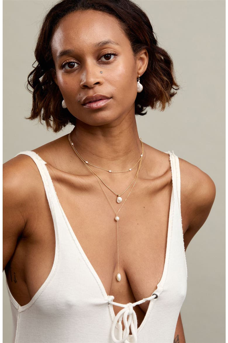 Penny Freshwater Pearl Y-Necklace, Alternate, color, GOLD