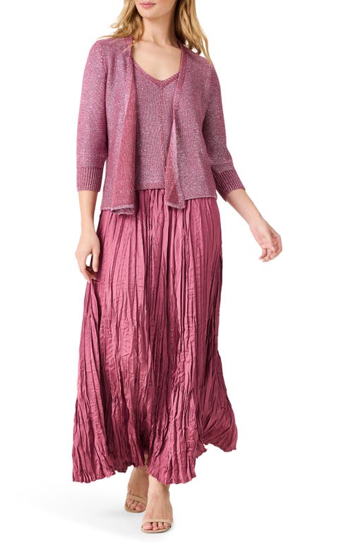 Nic + Zoe Nic+zoe Crinkle Crush Plissé Midi Skirt In Terra