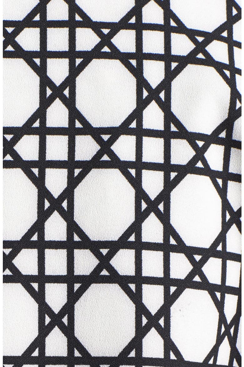 Graphic Print Swing Coat, Alternate, color, BLACK/ WHITE