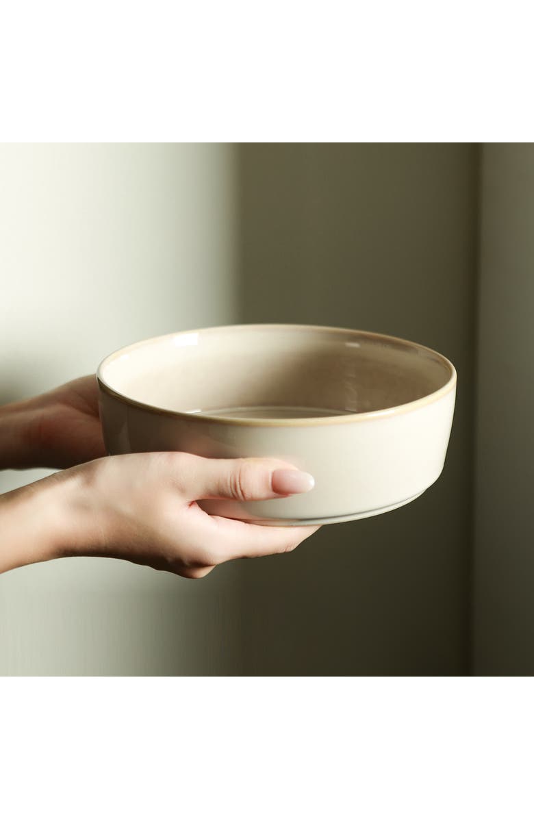 Stone Lain Eden Stoneware 4-Piece Pasta Bowl Set, Alternate, color, Beige