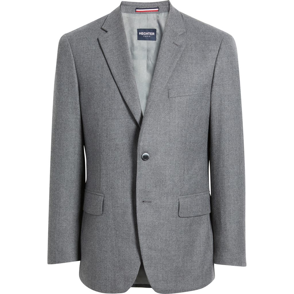 Daniel Hechter Grey Mélange Wool Sport Coat In Animal Print
