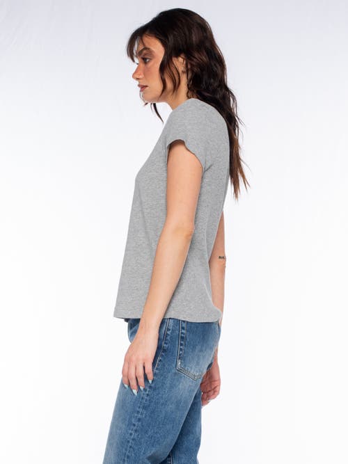 Wilt Clothing Slim Deep V-neck Rib Back Tee In White