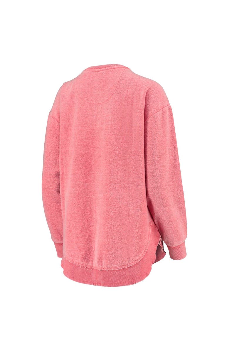 PRESSBOX Women's Pressbox Red Wisconsin Badgers Ponchoville Pullover Sweatshirt, Alternate, color,