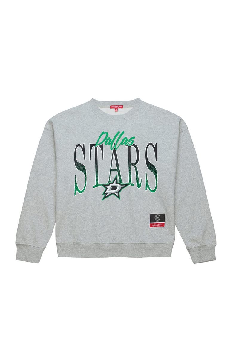 Mitchell & Ness Women's Mitchell & Ness  Heather Gray Dallas Stars Hockey Night Sweatshirt, Main, color, 
