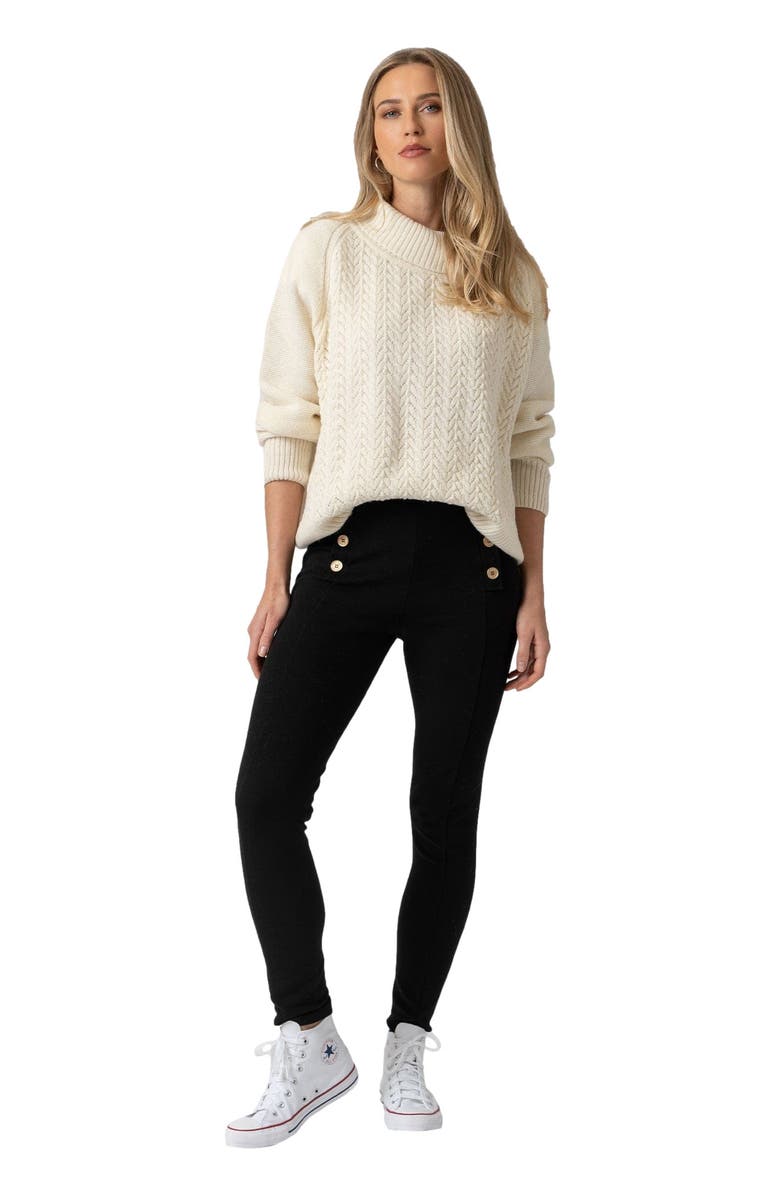 Saint + Sofia Chelsea Legging, Alternate, color, Black