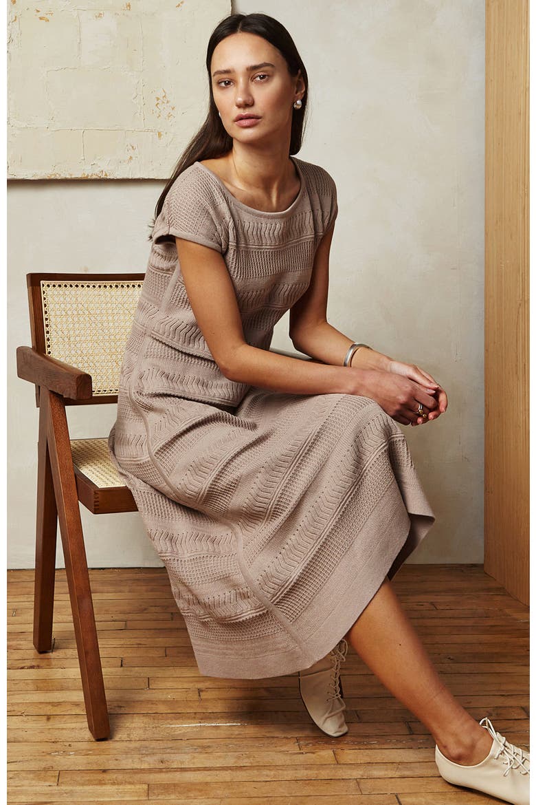 Leah Artisan Knit Dress, Alternate, color, Light Mauve
