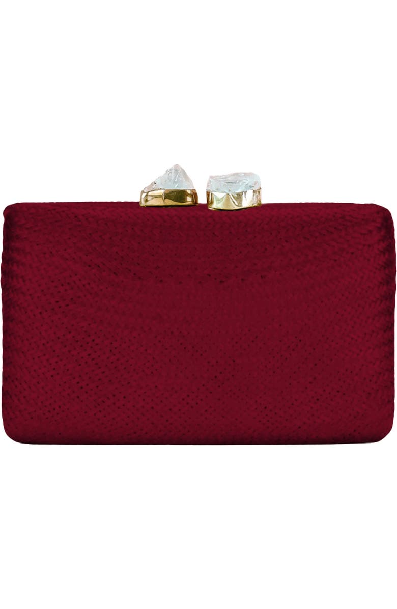 LIKHA Solid Rectangle Clutch, Main, color, Dark Cherry Red