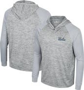 COLOSSEUM Men's Colosseum Gray UCLA Bruins Cybernetic Raglan Quarter-Zip Hooded Top