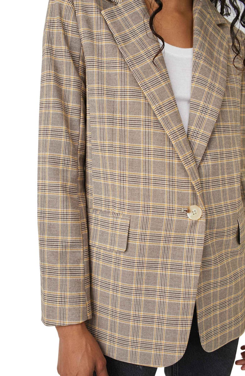 Free People Crosby Plaid Blazer, Alternate, color,