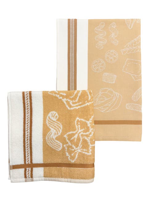 Anaya Epicurean Delights Kitchen Towels In Nutty Brown
