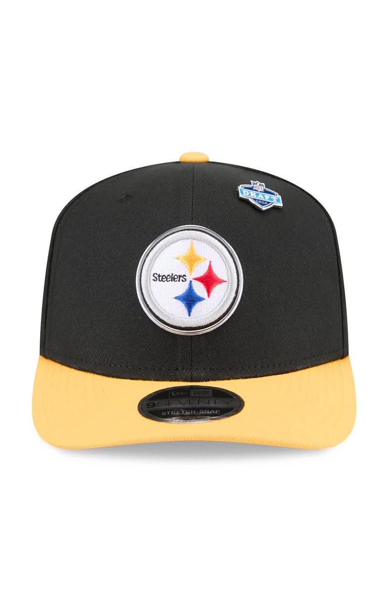 New Era Men's New Era  Black/Gold Pittsburgh Steelers 2026 NFL Draft 9SEVENTY Adjustable Hat, Alternate, color, Black